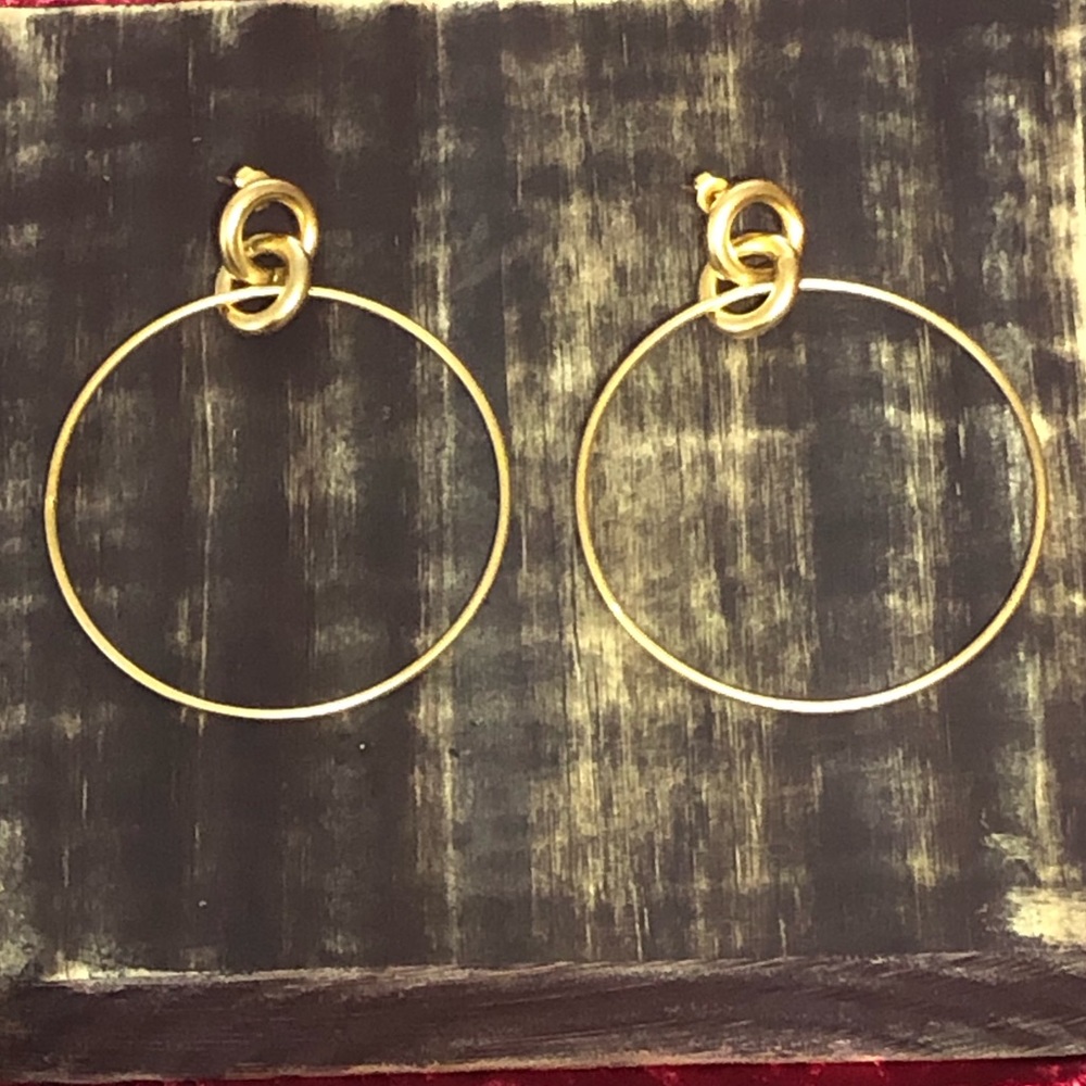 Gold Hoop Fashion Earrings